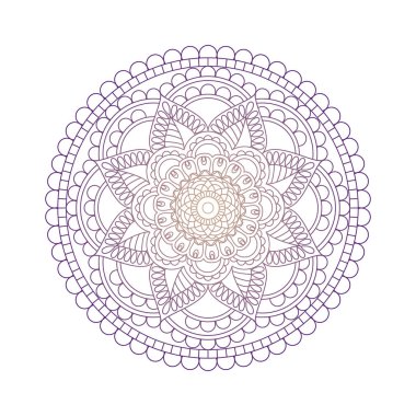 Çiçek mandalalar. Vintage dekoratif öğeler. Oryantal desen, 