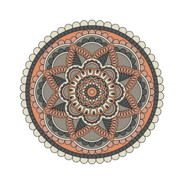 Çiçek mandalalar. Vintage dekoratif öğeler. Oryantal desen, 