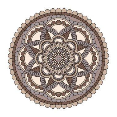 Çiçek mandalalar. Vintage dekoratif öğeler. Oryantal desen, 