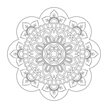 Çiçek Mandala. Vintage dekoratif öğeler. Oryantal desen, v