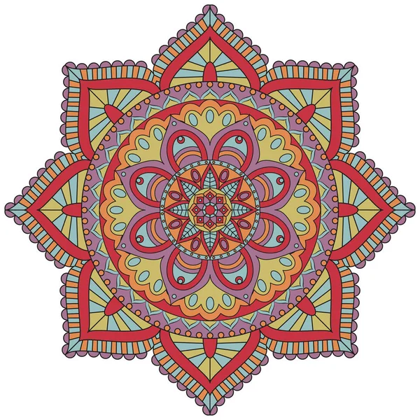 Mandalas aux fleurs. Éléments décoratifs vintage. Schéma oriental , — Image vectorielle