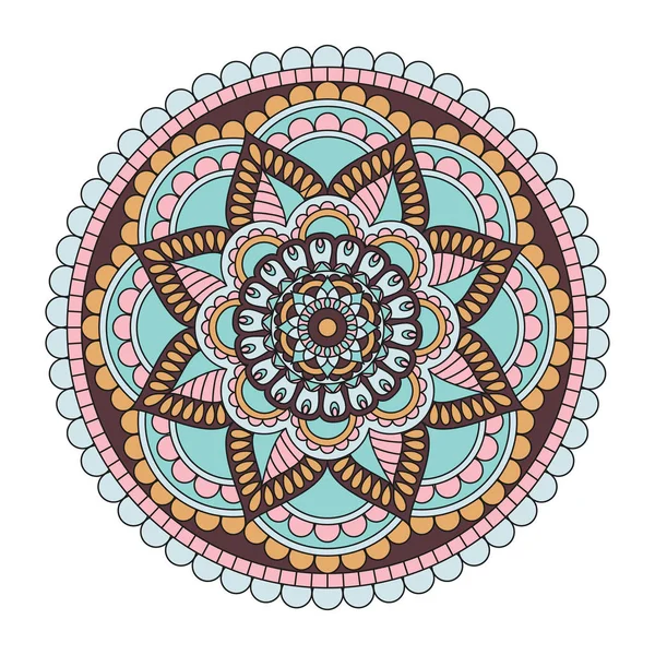 Mandalas aux fleurs. Éléments décoratifs vintage. Schéma oriental , — Image vectorielle