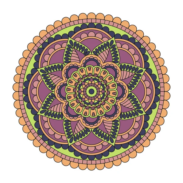 Mandalas de flores. Elementos decorativos vintage. Patrón oriental , — Archivo Imágenes Vectoriales