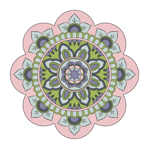 Çiçek mandalalar. Vintage dekoratif öğeler. Oryantal desen, 