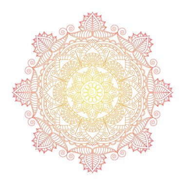 Çiçek mandalalar. Vintage dekoratif öğeler. Oryantal desen, 