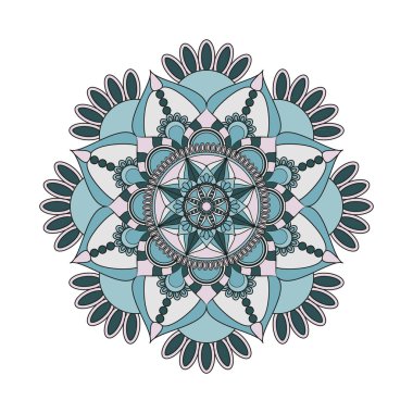 Çiçek mandalalar. Vintage dekoratif öğeler. Oryantal desen, 