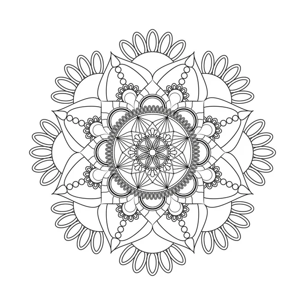 Květinové mandaly. Dekorativní prvky. Orientální vzor, v — Stockový vektor