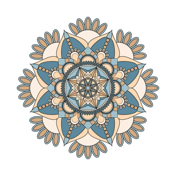 Mandala di fiori. Elementi decorativi vintage. Modello orientale , — Vettoriale Stock