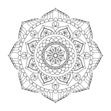 Çiçek Mandala. Vintage dekoratif öğeler. Oryantal desen, v