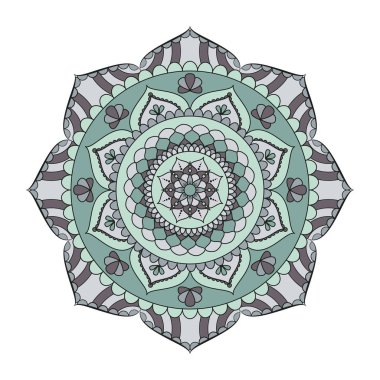 Çiçek mandalalar. Vintage dekoratif öğeler. Oryantal desen, 