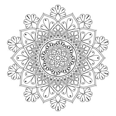 Çiçek Mandala. Vintage dekoratif öğeler. Oryantal desen, v