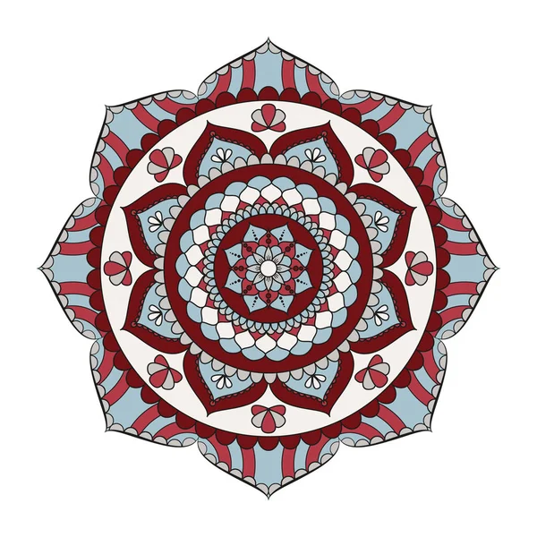 Blumen-Mandalas. Vintage dekorative Elemente. orientalisches Muster, — Stockvektor