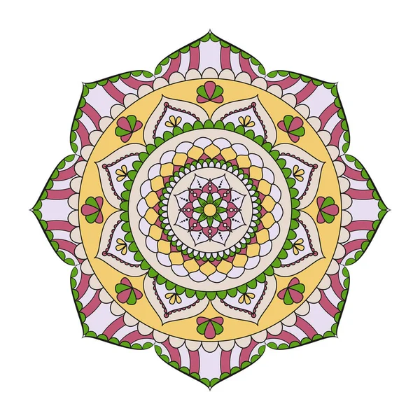 Mandalas aux fleurs. Éléments décoratifs vintage. Schéma oriental , — Image vectorielle