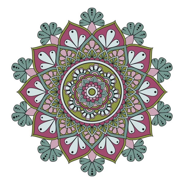 Bunga Mandalas. Elemen dekoratif klasik. Pola Oriental , - Stok Vektor