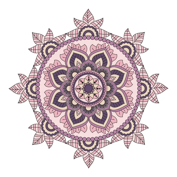 Mandalas de flores. Elementos decorativos vintage. Patrón oriental , — Archivo Imágenes Vectoriales