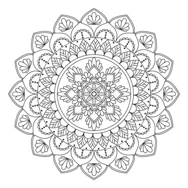 Çiçek Mandala. Vintage dekoratif öğeler. Oryantal desen, v