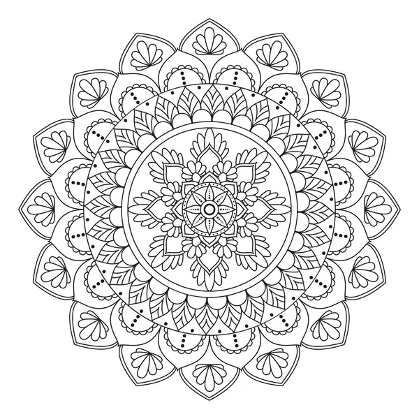 Flower Mandala. Vintage decorative elements. Oriental pattern, v — Stock Vector