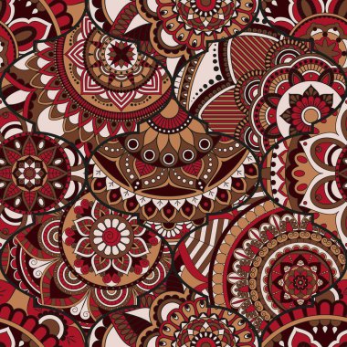 Patchwork desen. Vintage dekoratif öğeler. Elle çizilmiş backg