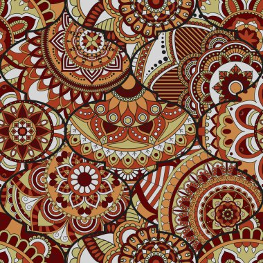Patchwork desen. Vintage dekoratif öğeler. Elle çizilmiş backg