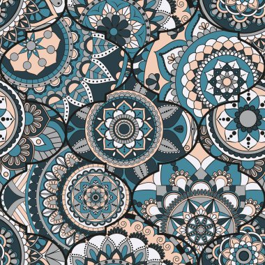 Patchwork desen. Vintage dekoratif öğeler. Elle çizilmiş backg