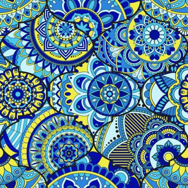 Patchwork desen. Vintage dekoratif öğeler. Elle çizilmiş backg