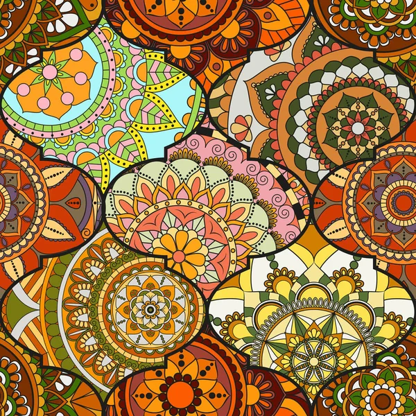 Patchwork desen. Vintage dekoratif öğeler. Elle çizilmiş backg