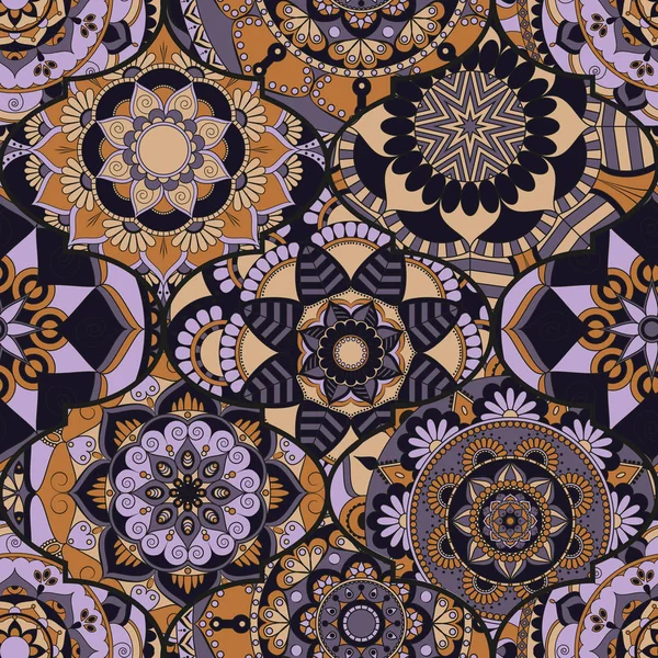 Renkli fayans boho seamless modeli. Mandala arka plan. Abstra