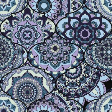 Patchwork desen. Vintage dekoratif öğeler. Elle çizilmiş backg