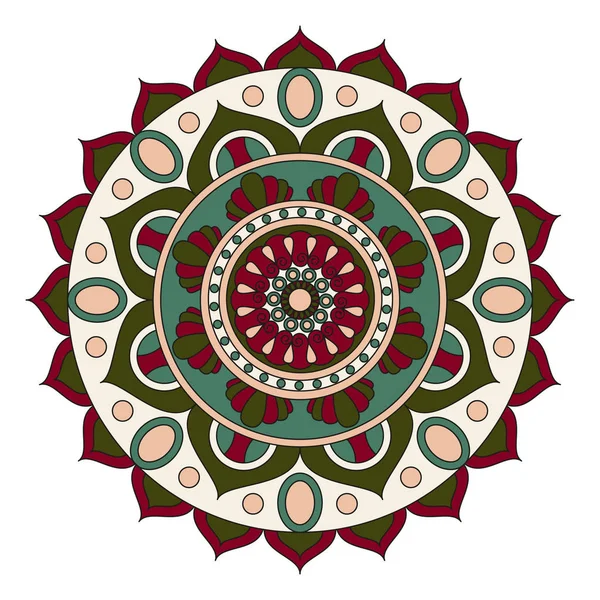 Blumen-Mandalas. Vintage dekorative Elemente. orientalisches Muster, — Stockvektor