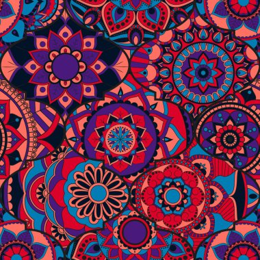 Patchwork desen. Vintage dekoratif öğeler. Elle çizilmiş backg
