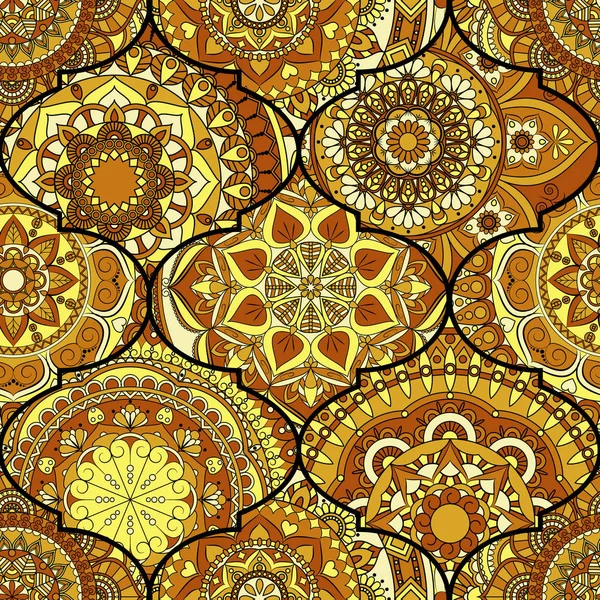 Renkli fayans boho seamless modeli. Mandala arka plan. Abstra