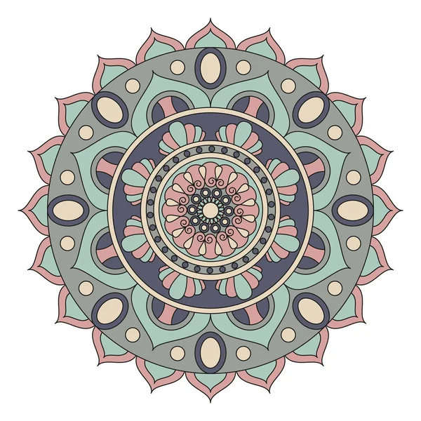 Mandala di fiori. Elementi decorativi vintage. Modello orientale , — Vettoriale Stock