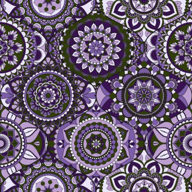 Patchwork desen. Vintage dekoratif öğeler. Elle çizilmiş backg