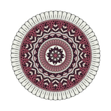 Çiçek mandalalar. Vintage dekoratif öğeler. Oryantal desen, 