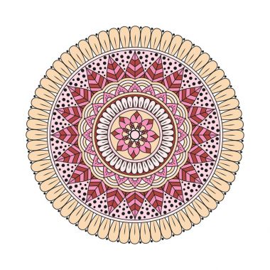 Çiçek mandalalar. Vintage dekoratif öğeler. Oryantal desen, 