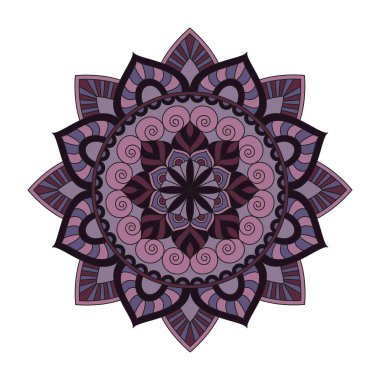 Çiçek mandalalar. Vintage dekoratif öğeler. Oryantal desen, 