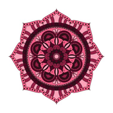 Çiçek mandalalar. Vintage dekoratif öğeler. Oryantal desen, 