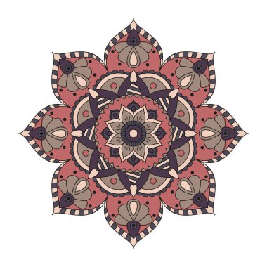 Çiçek mandalalar. Vintage dekoratif öğeler. Oryantal desen, 