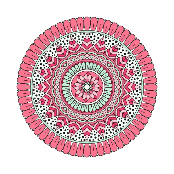 Mandalas aux fleurs. Éléments décoratifs vintage. Schéma oriental , — Image vectorielle