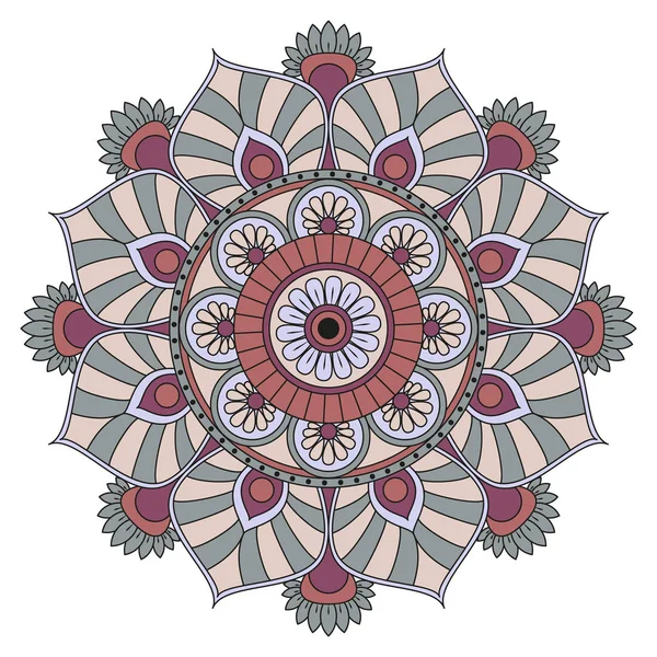 Blomma Mandalas. Vintage dekorativa element. Orientaliska mönster, — Stock vektor