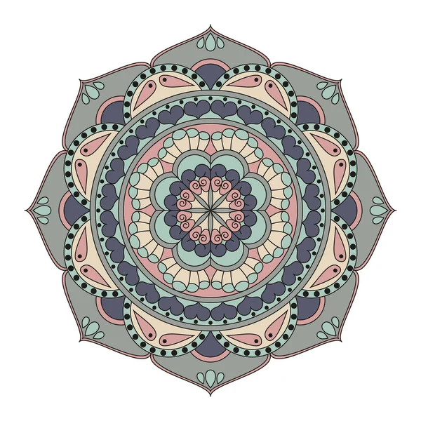 Mandala di fiori. Elementi decorativi vintage. Modello orientale , — Vettoriale Stock