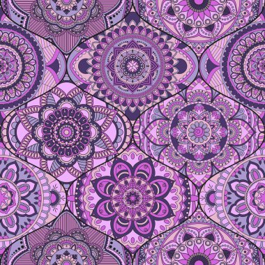 Patchwork desen. Vintage dekoratif öğeler. Elle çizilmiş backg