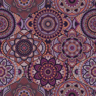 Patchwork desen. Vintage dekoratif öğeler. Elle çizilmiş backg