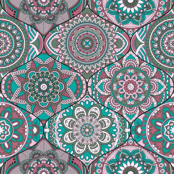 Patchwork desen. Vintage dekoratif öğeler. Elle çizilmiş backg