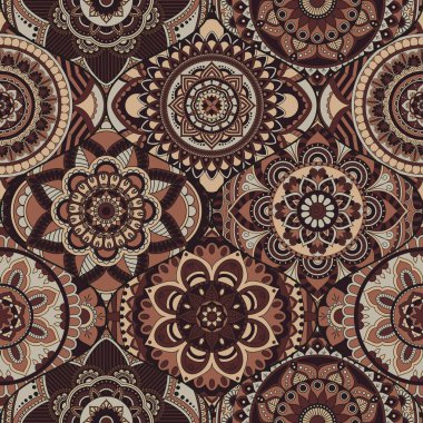 Patchwork desen. Vintage dekoratif öğeler. Elle çizilmiş backg