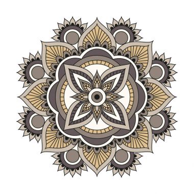 Çiçek mandalalar. Vintage dekoratif öğeler. Oryantal desen, 