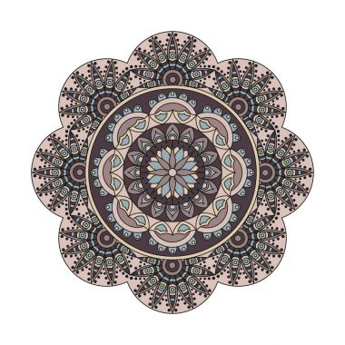 Çiçek mandalalar. Vintage dekoratif öğeler. Oryantal desen, 