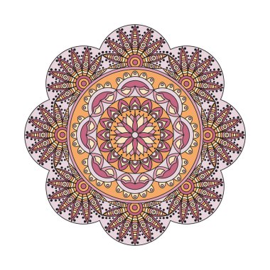 Çiçek mandalalar. Vintage dekoratif öğeler. Oryantal desen, 