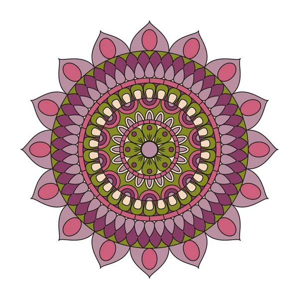 Mandalas de flores. Elementos decorativos vintage. Patrón oriental , — Archivo Imágenes Vectoriales