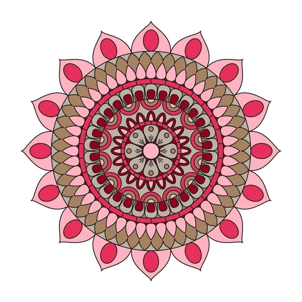 Mandalas de flores. Elementos decorativos vintage. Patrón oriental , — Archivo Imágenes Vectoriales